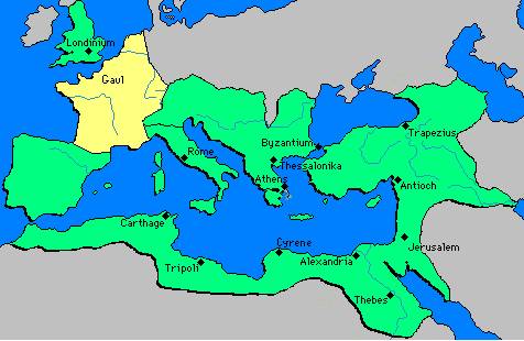 Map of the Roman Empire at its height