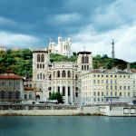 Lyon France, the Lyon Cathedrale, the Basiica of Notre Dame Fourviere and Metallic Tower Fourviere looks similar to the Eiffel Tower