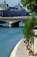 The Seine River in Paris with the D'Orsay Museum in the background