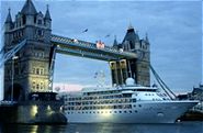 Silver Cloud cruising under London Bridge . . . 