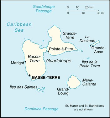 Map of Guadeloupe