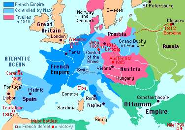 Map of French Empire at its Height