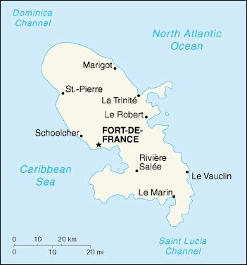 Map of Martinique